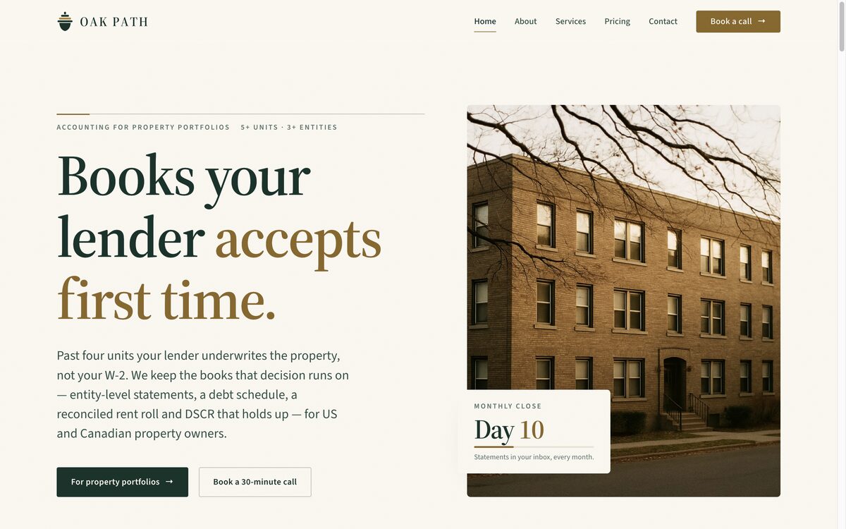 The Oak Path homepage